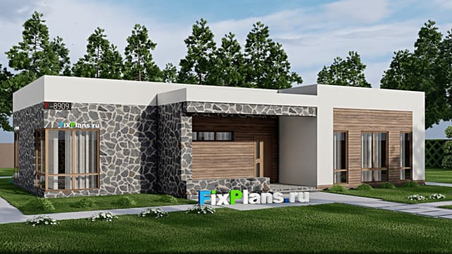 Одноэтажный дом F-8909