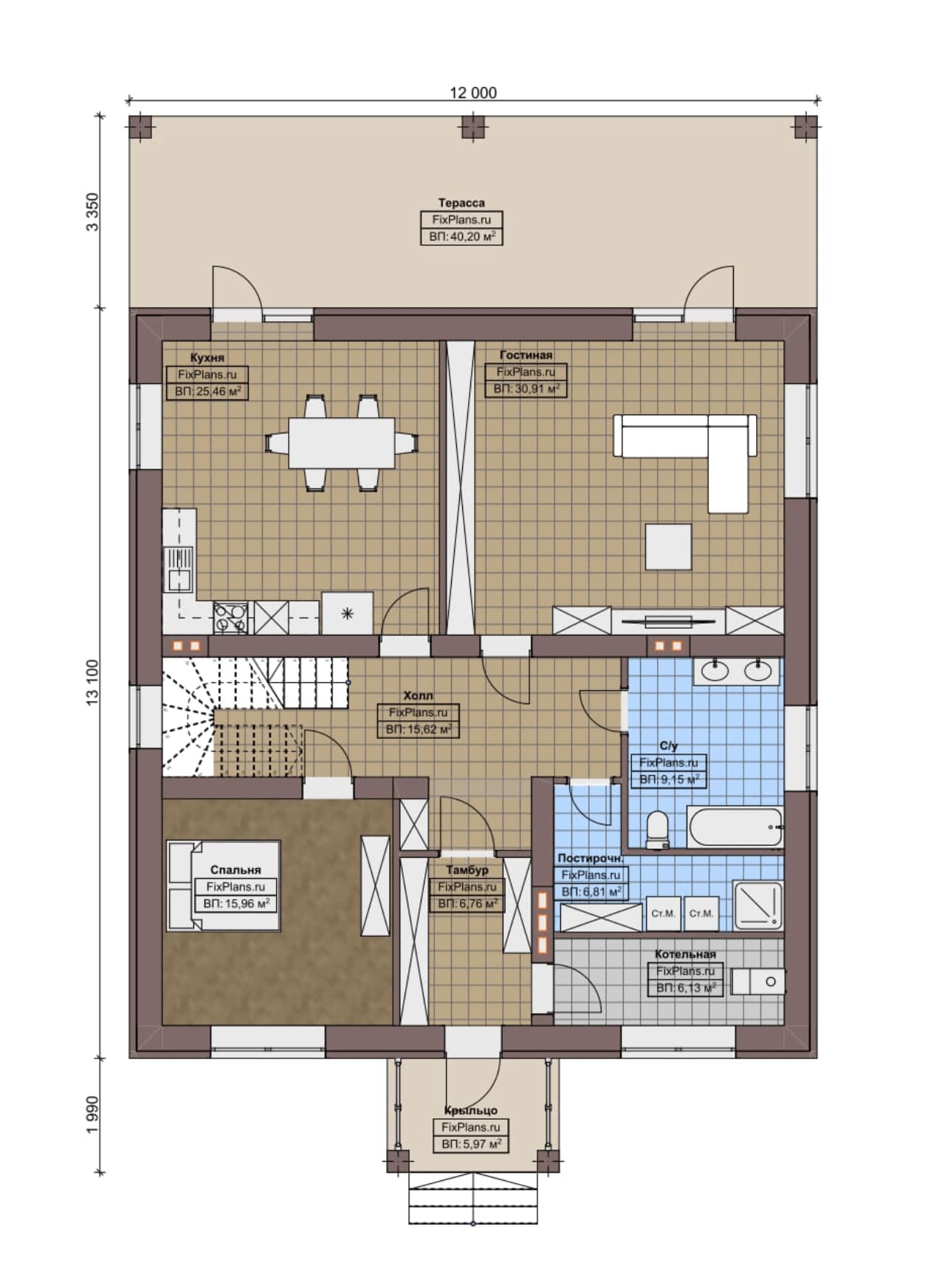 Планировка Двухэтажный дом F-6155