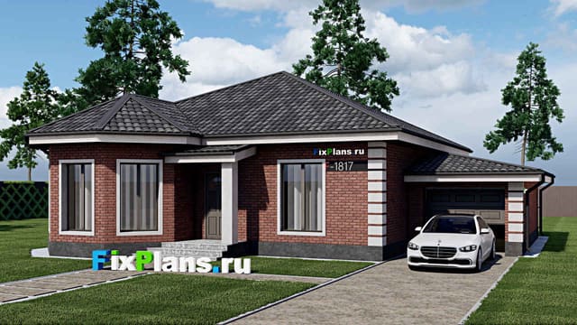 Одноэтажный дом F - 1817